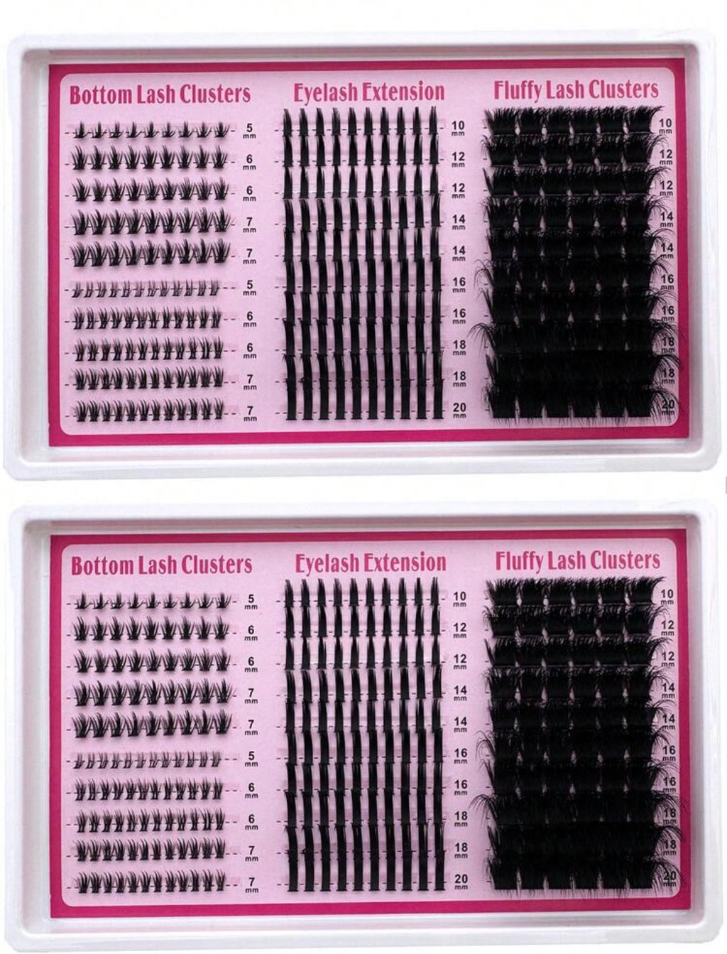 Azaria Slay Luxury Lash Cluster Tray - Wispy top & Bottom